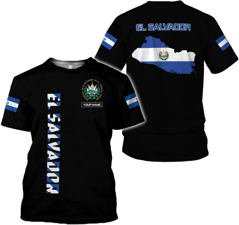 Personalized El Salvador Flag Shirt - Men & Women Salvadorans Pride Tshirt