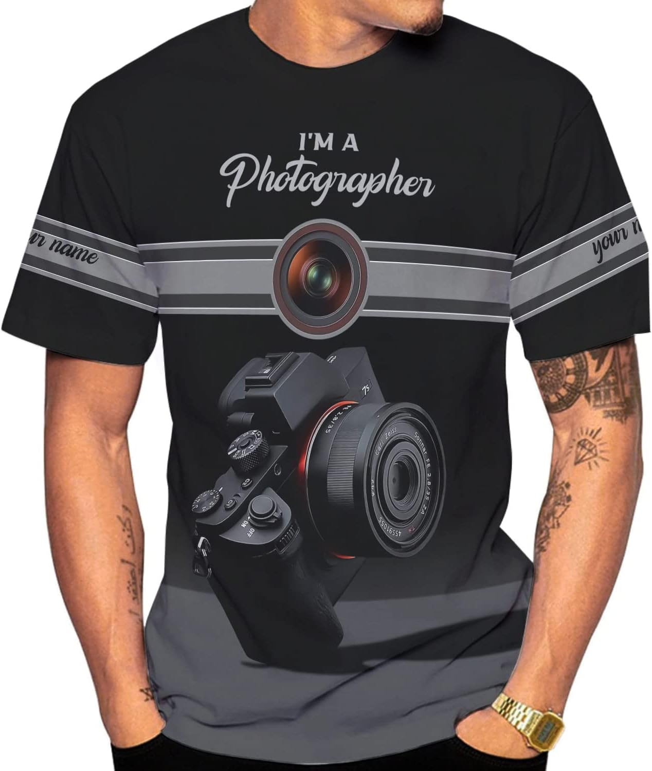 HomeDesign Personalized Photography Shirt Photographer Shirts Photographic Camera Tshirt Men & Women Photographer Gifts