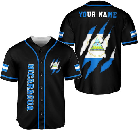 Podagree Personalized Nicaragua Baseball Jersey Shirt Name Nicaraguan Baseball Jersey for Men & Women Nicaraguan Camisas