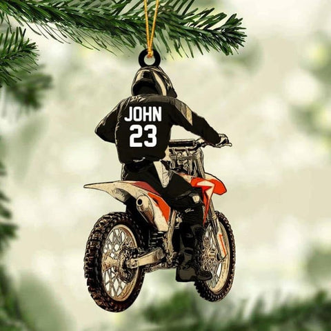 Artparel Custom Dirt Bike Acrylic Ornament, Dirt Bike Christmas Ornament 2024, Dirt Bike Player Ornament, Dirt Bike Tree Decor, Dirt Bike 2024, Gifts for Dirt Bike Lovers, Players (DB10)