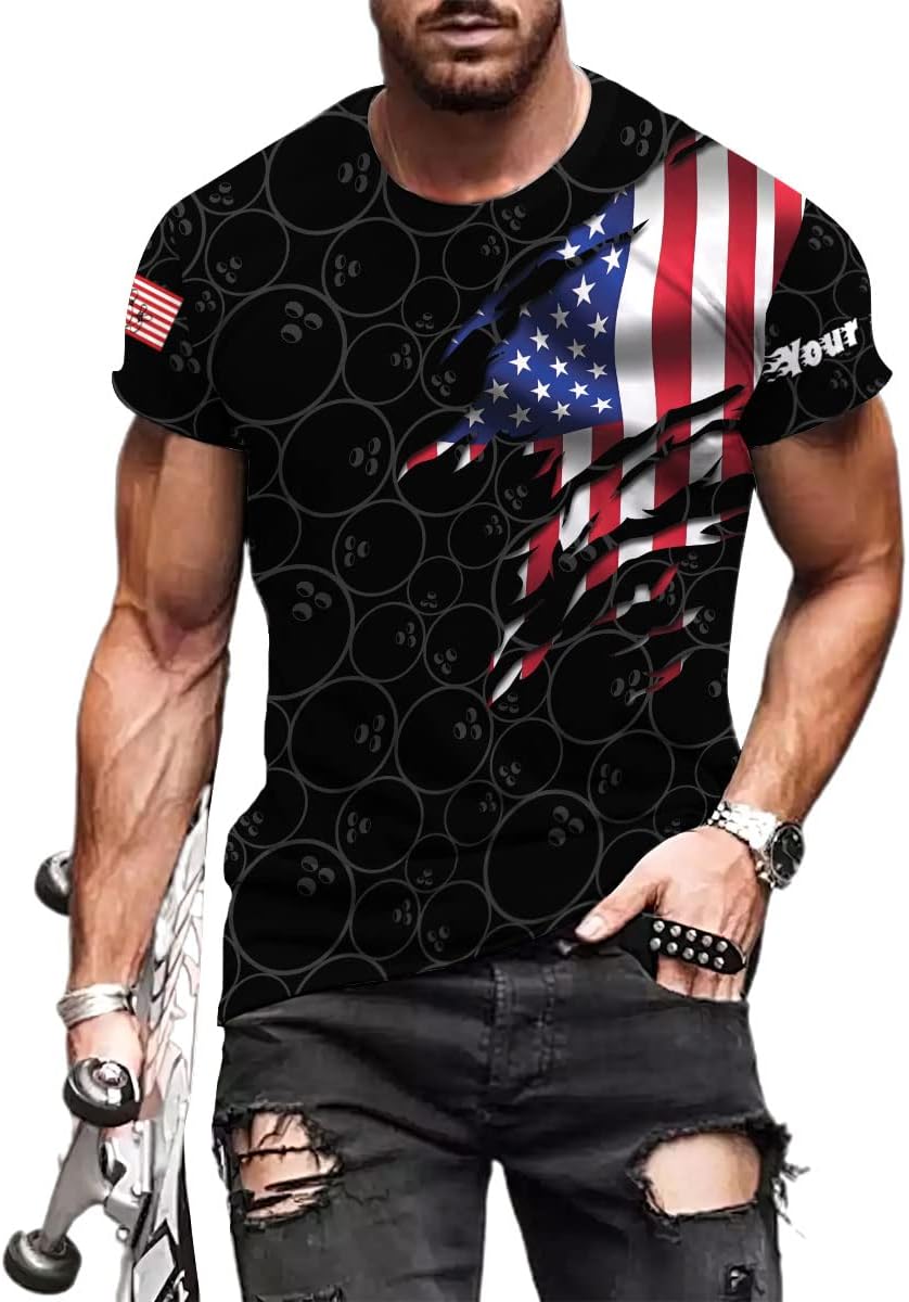 Pretyprints Personalized Bowling Shirt - Custom Bowling Gift for Women & Men