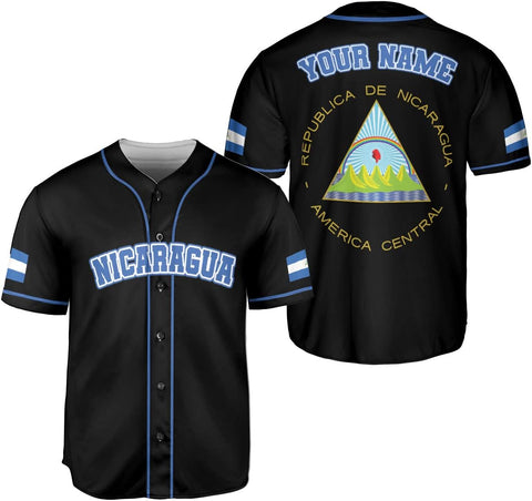 Personalized Nicaragua Baseball Jersey, Custom Nicaragua Baseball Jersey for Men & Women, Nicaraguan Camisas Shirt