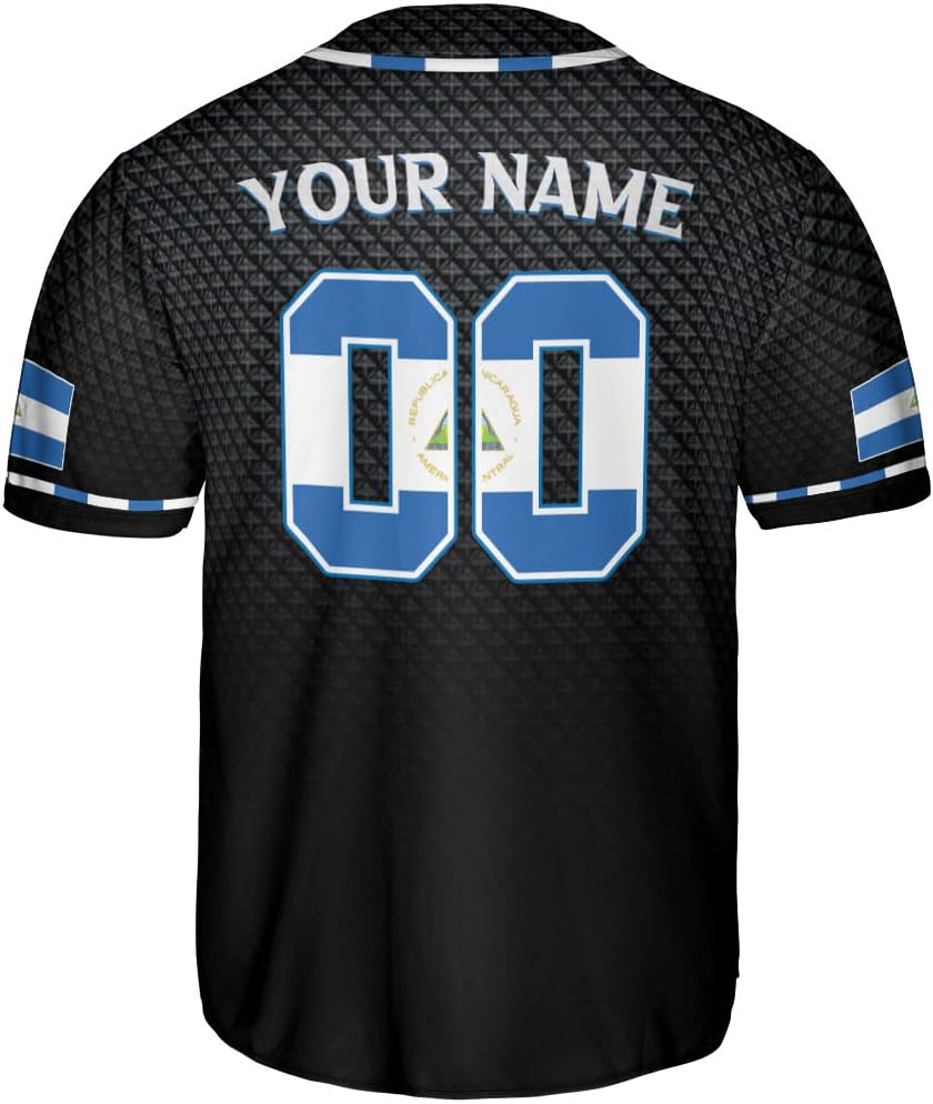 Personalized Nicaragua Baseball Jersey, Custom Nicaragua Baseball Jersey for Men & Women, Nicaraguan Camisas Shirt