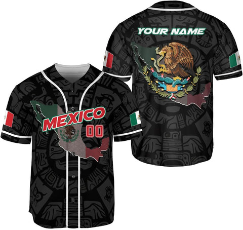 Mostprints Custom Mexico Baseball Jerseys Mexican Eagle & Flag Shirt for Teams, Mexico Shirts for Men & Women Size S-5XL