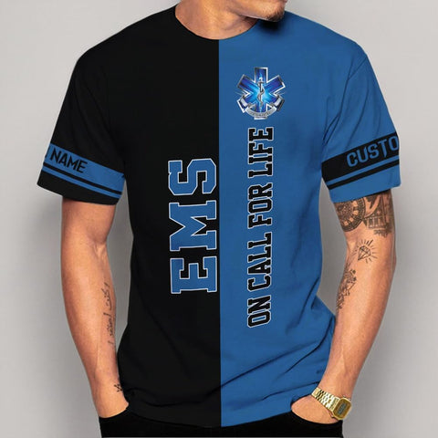 Podagree Personalized EMT Shirt, EMS Shirt, Customized EMS Shirts,EMT Paramedic Uniform Emergency Medical Technician Shirts