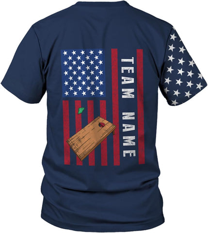 Personalized Cornhole Shirts 3D Over Print for Men & Women, Funny Cornhole Player Toss Sports T-Shirt for Team (CH 1)