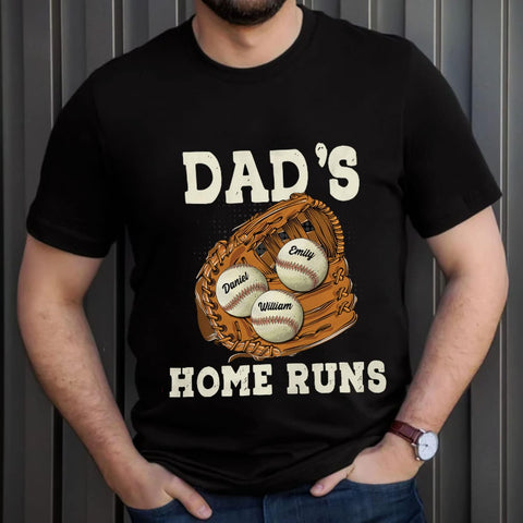 Personalized Baseball Dad Shirt, Custom Dad Baseball T-Shirt, Baseball Dad Gifts, Baseball Lover Gift, Dad's Birthday Present