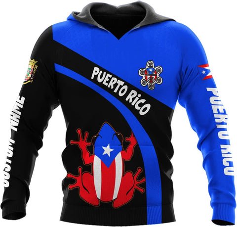 Woseprints Personalized Name Puerto Rico 3D Shirt, Puerto Rico Flag T-Shirt for Men & Women