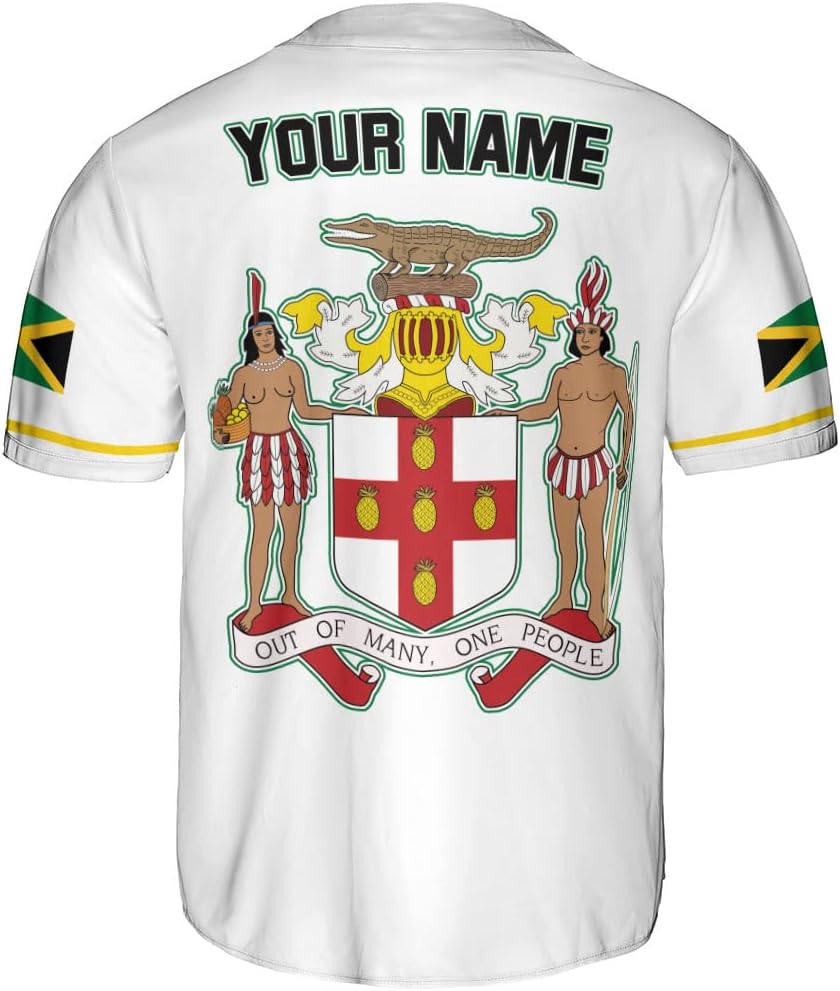 Personalized Jamaica Baseball Jersey Shirt, Custom Team Name Jamaican Baseball Jersey for Men and Women, Jamaica Country