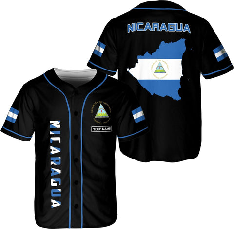 Podagree Personalized Nicaragua Baseball Jersey Shirt Name Nicaraguan Baseball Jersey for Men & Women Nicaraguan Camisas