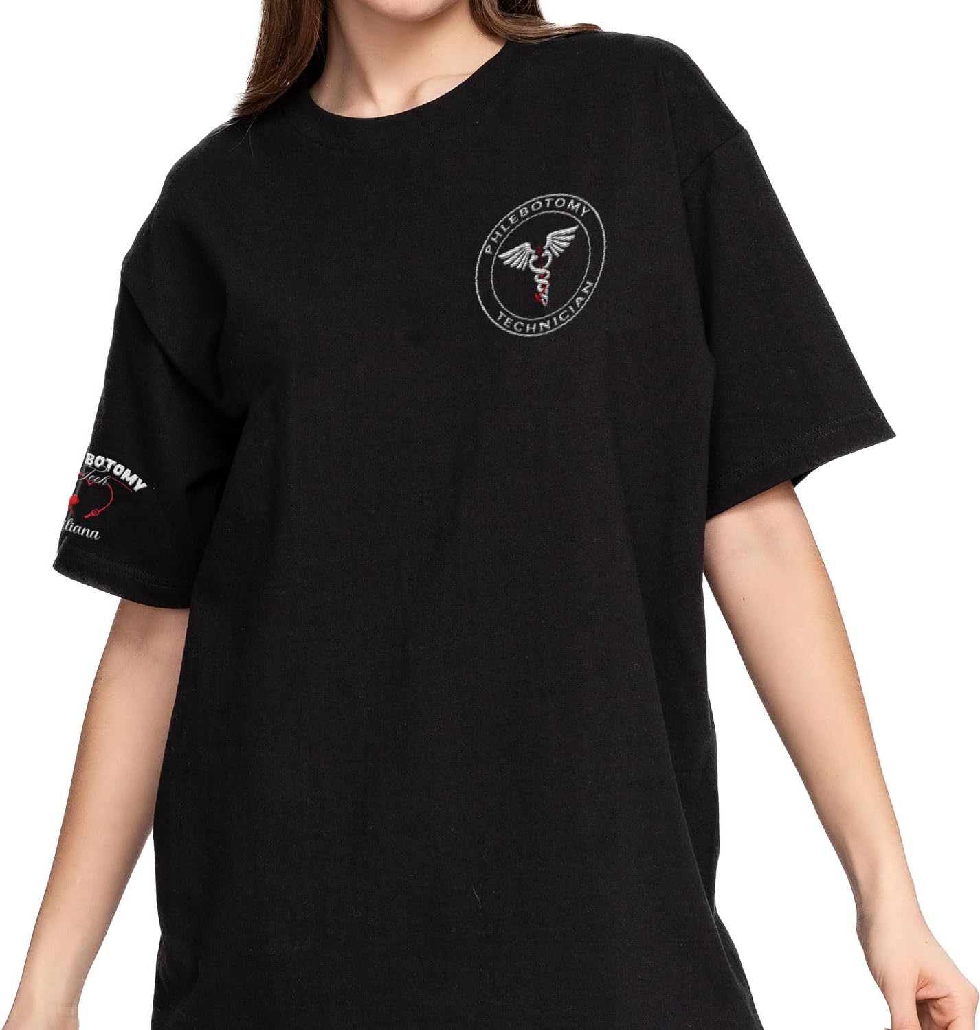 Custom Phlebotomist Sweatshirt Medical Sweater Phlebotomy Tech Shirt Syringe Needle Blood Gift New Technician Veins