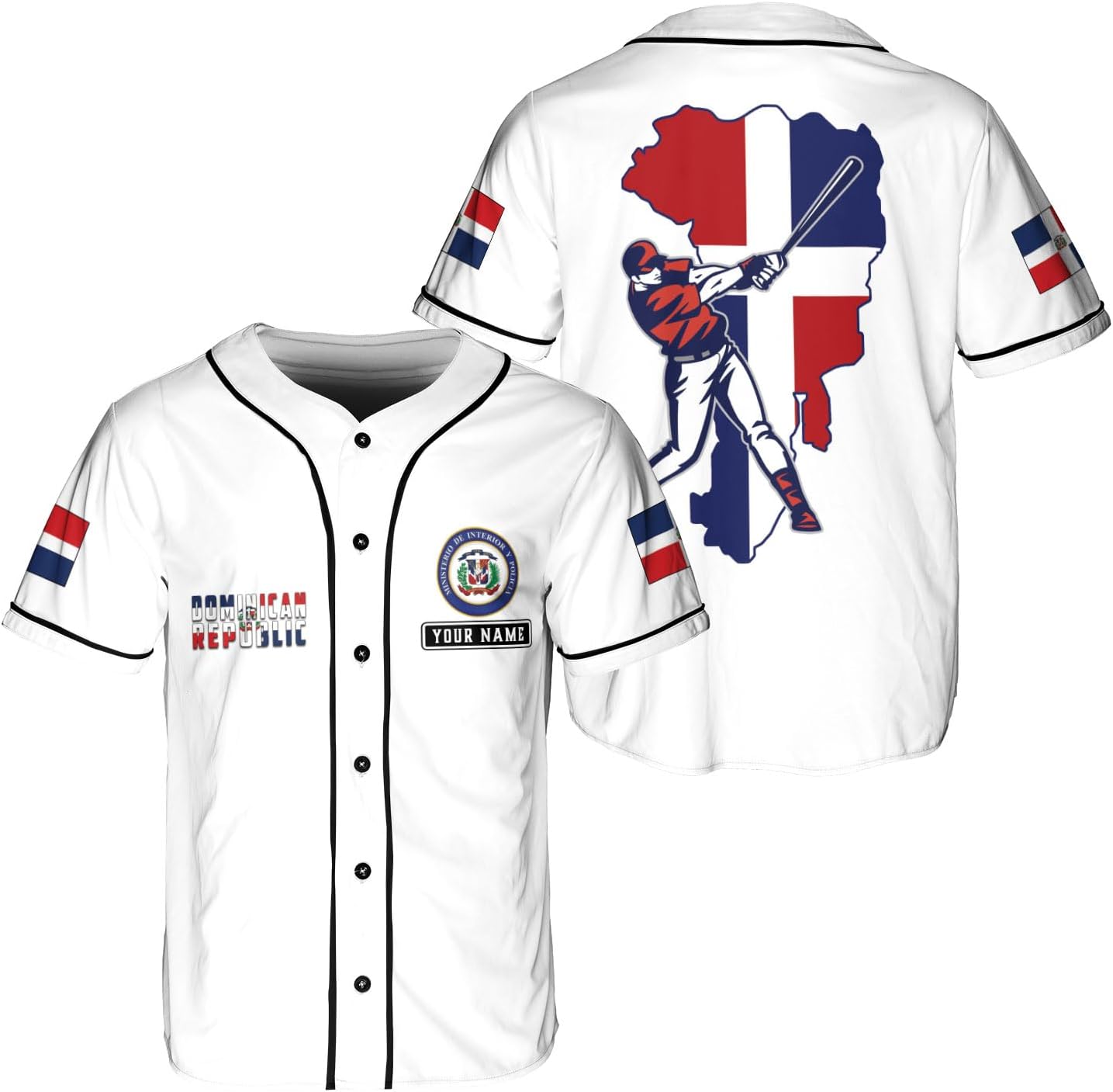 Custom Dominican Jersey for Men Dominican Baseball Jersey Dominican Baseball Jersey Dominicana Shirt Dominican Flag Jersey