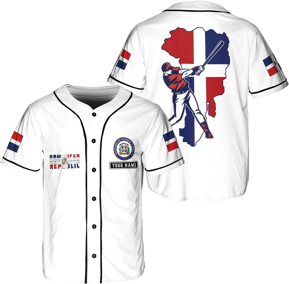 Custom Dominican Jersey for Men Dominican Baseball Jersey Dominican Baseball Jersey Dominicana Shirt Dominican Flag Jersey