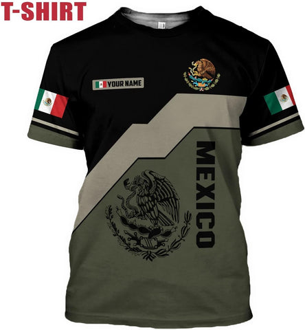 Mostefy Personalized Name Mexican Hoodie 3D, Customized Mexico Hoodies for Men and Women