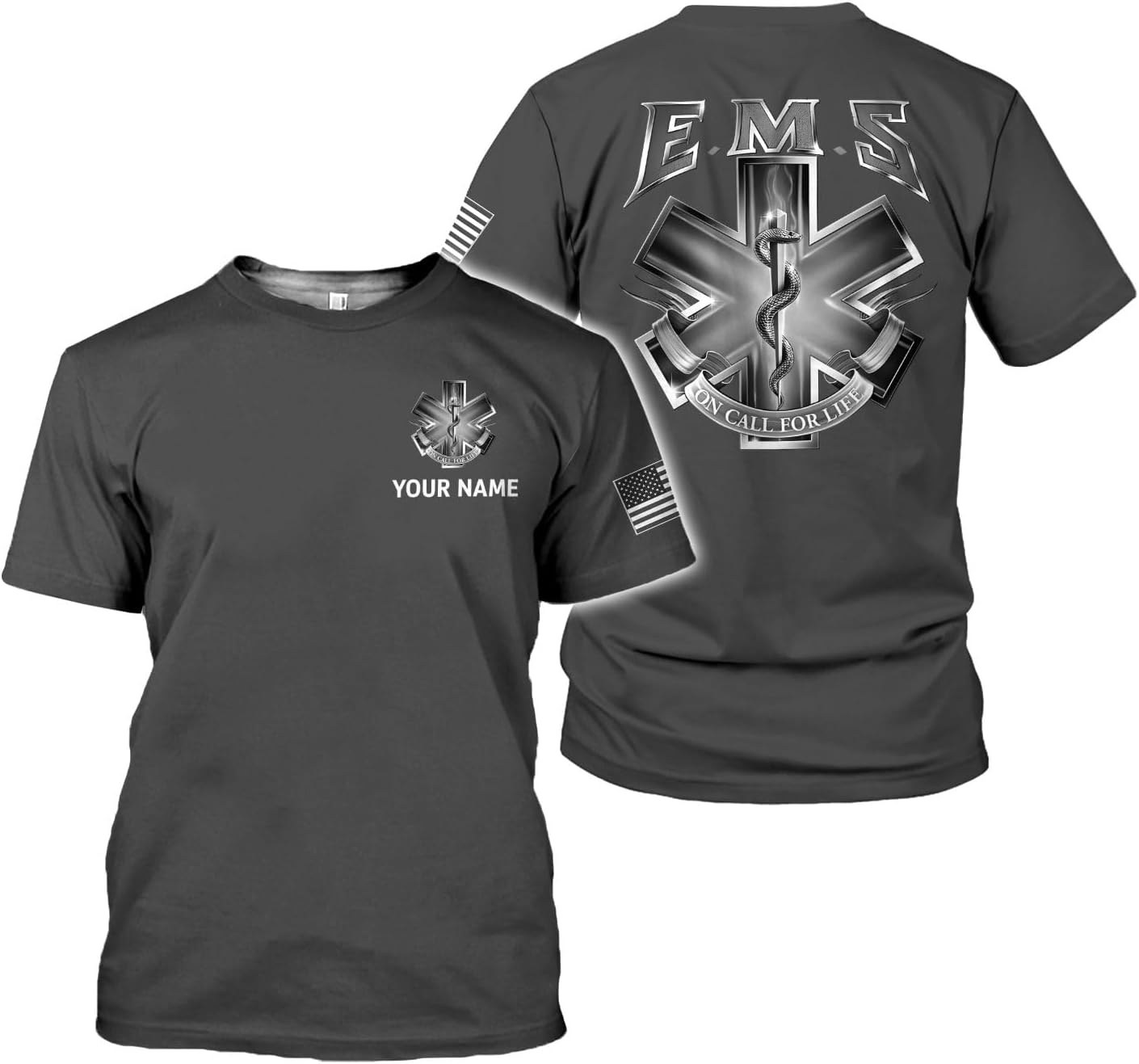 Mostefy Personalized EMT Shirt, EMS Shirt, Customized EMS Shirts,EMT Paramedic Uniform Emergency Medical Technician Shirts
