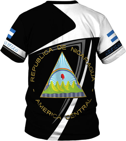 Rivelus Personalized Nicaragua Shirt 3D, Nicaragua Flag Shirts, Nicaraguan Camisas T-Shirt, Unisex Shirts for Men Women