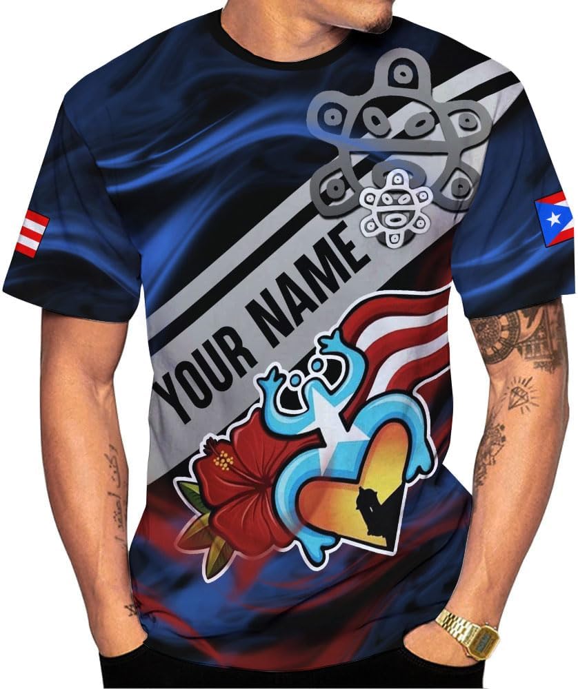 Mostefy Personalized Name Puerto Rico Shirt, Customized Puerto Rico Shirts for Men and Women, Puerto Rico Flag T-Shirt3