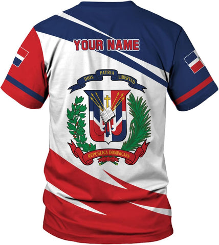 MoonArt Personalized Dominican Republic Shirts 3D, Republica Dominicana Tshirt, Gift Dominican Republic Flag Proud T Shirt