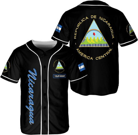Podagree Personalized Nicaragua Baseball Jersey Shirt Name Nicaraguan Baseball Jersey for Men & Women Nicaraguan Camisas