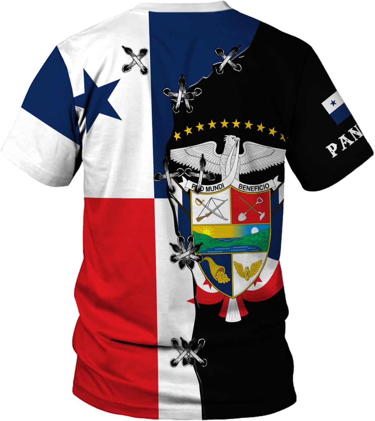 Custom Panama Shirts for Men 3D Panama Coat of Arms Shirts Panamanian Flag Pride Shirts Panama Hombres Camisa Men Women