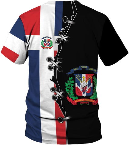Vybonz Personalized Dominican Republic Shirts 3D, Republica Dominicana Tshirt, Dominican Republic Flag Shirt