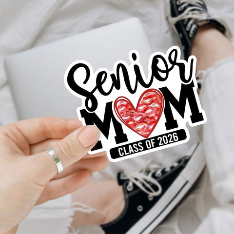 3Pcs Senior Mom Class of 2026 Sticker, Graduation Sticker, Class of 2026 Sticker, Grad Bumper Sticker Decal, Senior Mom Sticker, Senior Sticker - Stickers for Laptop Water Bottle Phone Car Helmet 3"