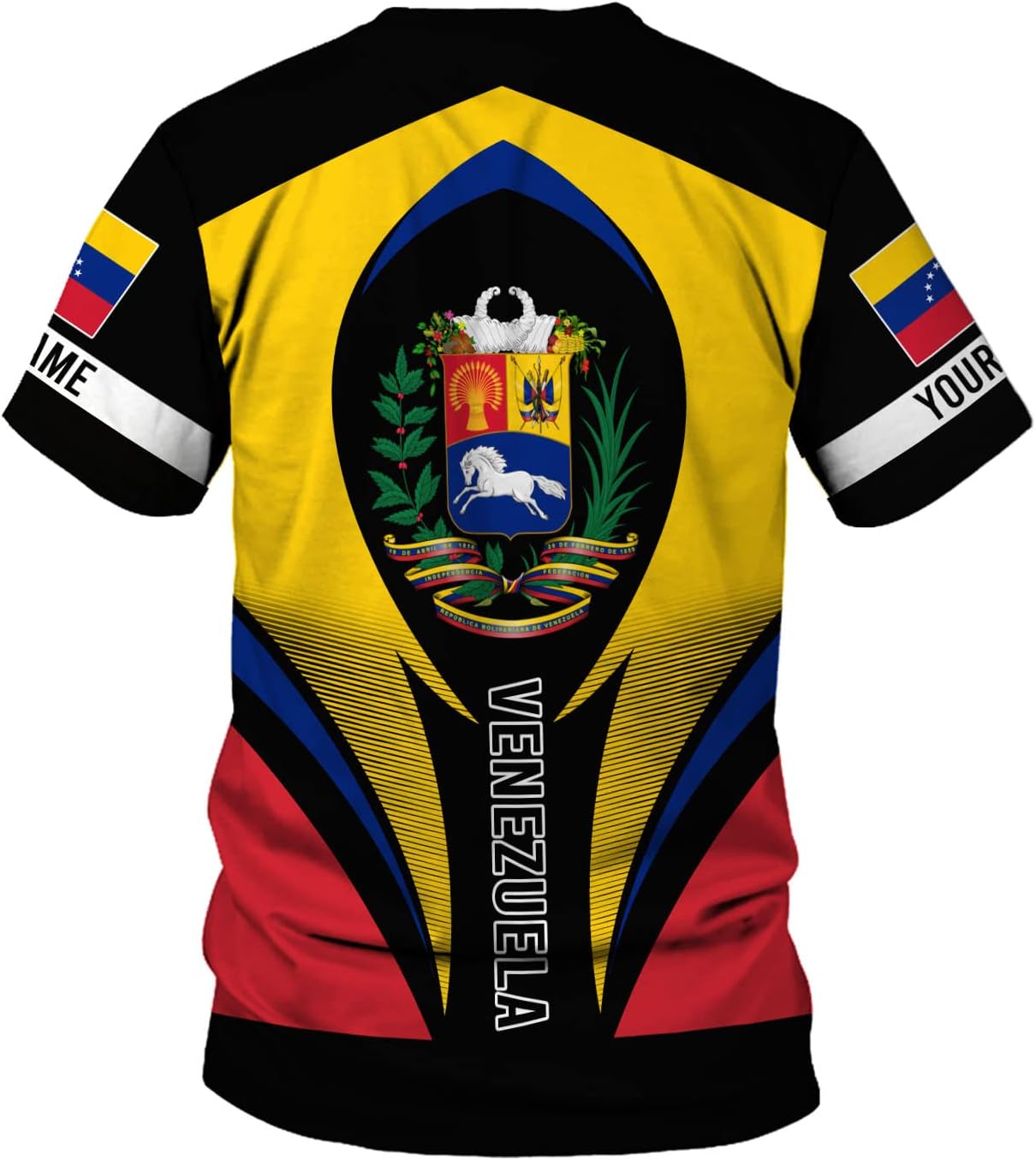 Royal Fight Personalized Coat of Arms Shirt with Venezuela Flag - Pride Shirts for Men & Women