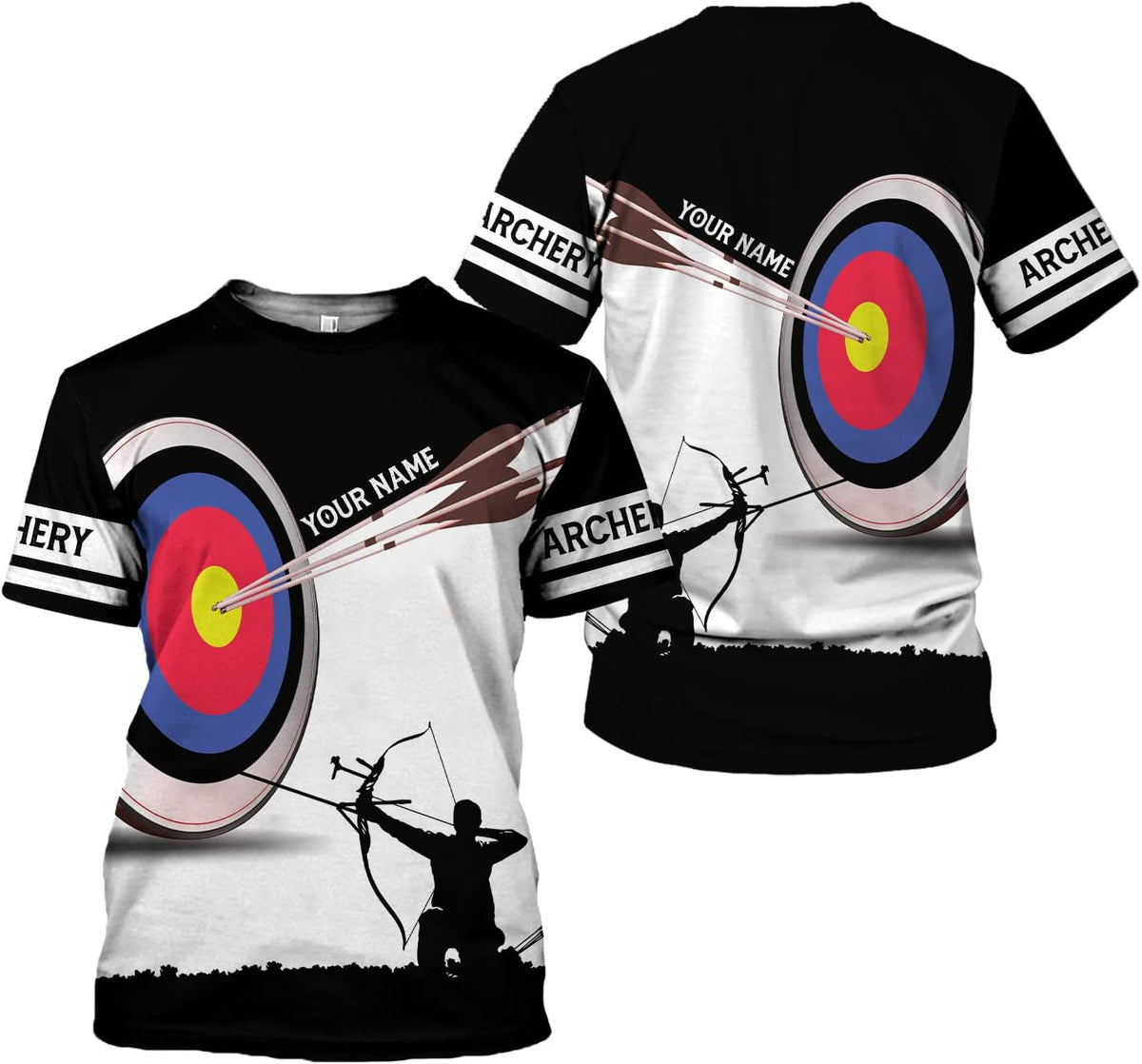 Personalized Men's Archery Shirts, Custom Name & Team Name Jerseys, S-5XL Polo Shirts