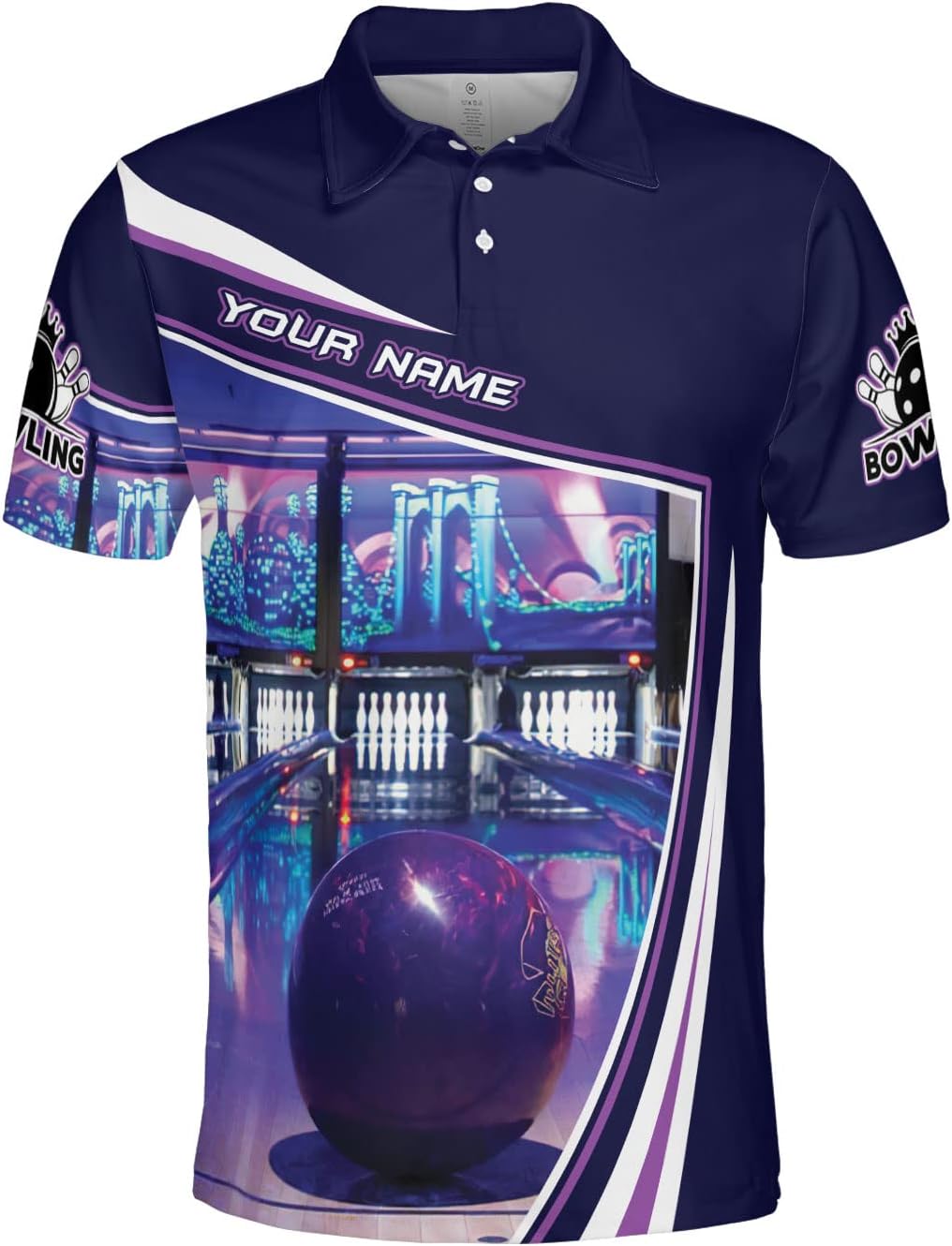 Ligthuy Personalized Name Bowling Polo Shirts 3D for Men and Women, Bowling Shirt, Bowling Shirts for Men Team Bowling Shirt