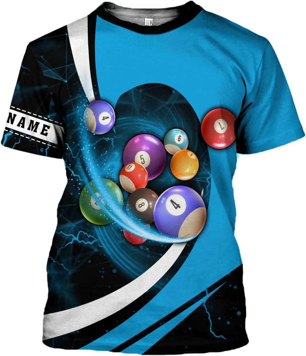 Parvii Personalized Billiards Shirt for Men, 8 Ball Pool Shirt, Billiards Gift