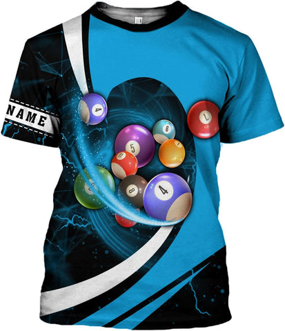 Parvii Personalized Billiards Shirt for Men, 8 Ball Pool Shirt, Billiards Gift
