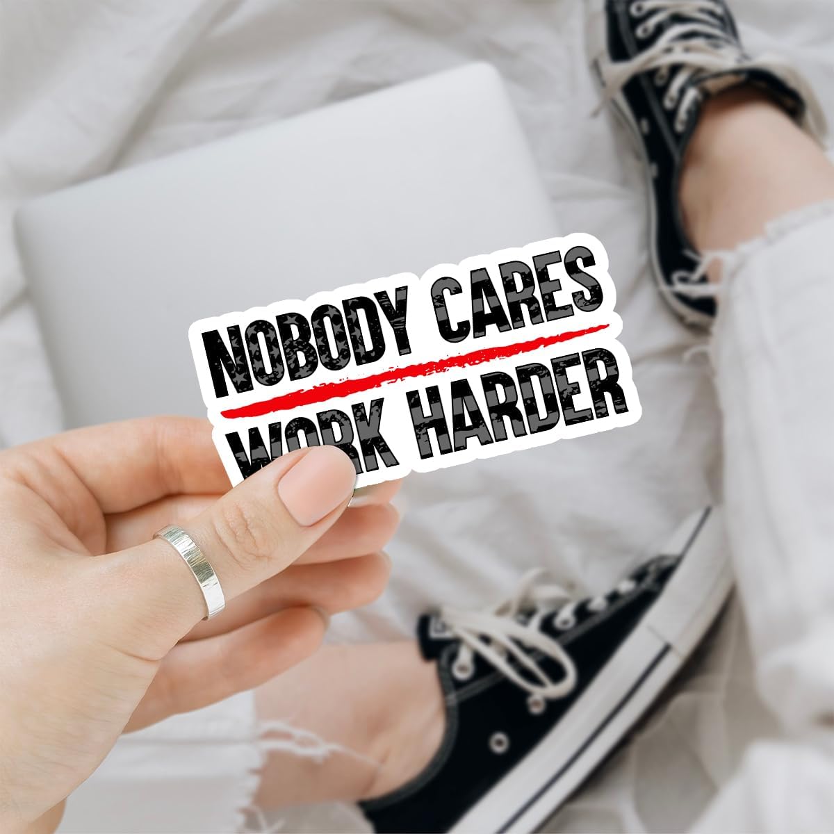 3 Pcs Nobody Cares Work Harder Sticker, Workout Gym Motivational Adulting is Hard Stickers, Truck Sticker, Sarcastic Work Stickers - Vinyl Stickers for Water Bottles Laptop Phone Car 3 ''