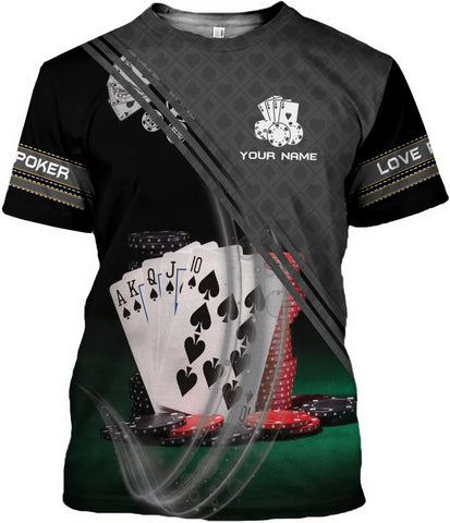 Royal Fight Personalized Poker Shirt 3D Funny Poker Shirt for Men Casino Poker Shirt Gifts Men Women Funny Poker Gift