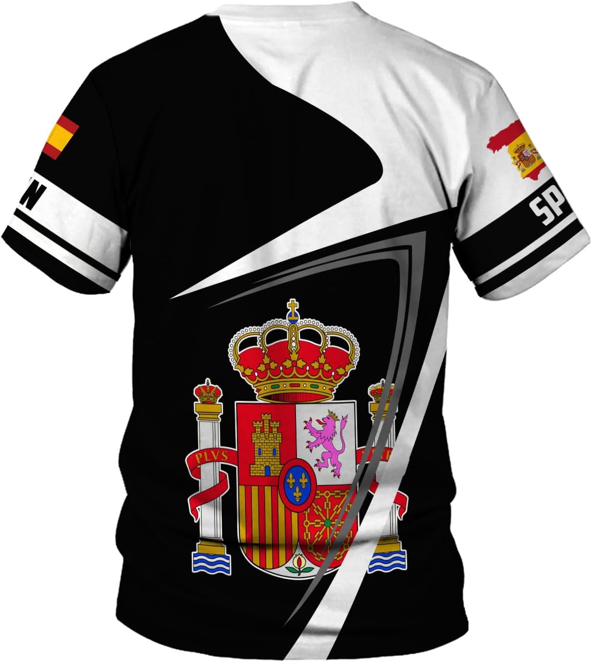 MoonArt Personalized Spain Shirt Custom Spain Espana Flag Shirts for Men and Women, Spain Spanish Pride