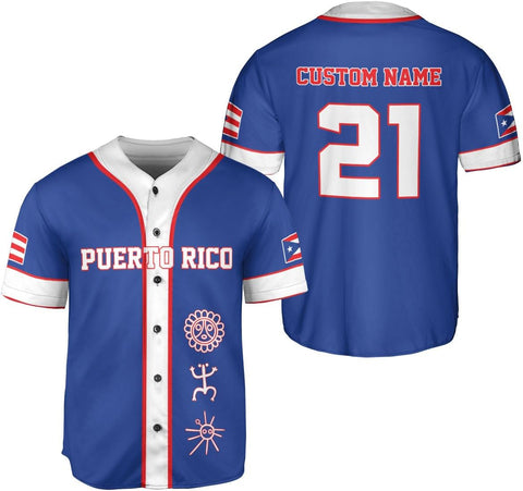 Personalized Puerto Rico Baseball Shirt,Customized Team Name Puerto Rican Baseball Jersey for Men,Women S-5XL