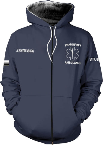 Vybonz Customize Name EMS EMT Hoodie For Men And Women All Over Printed Sportwear T Shirt, Zip Up Hoodie, Sweatshirt