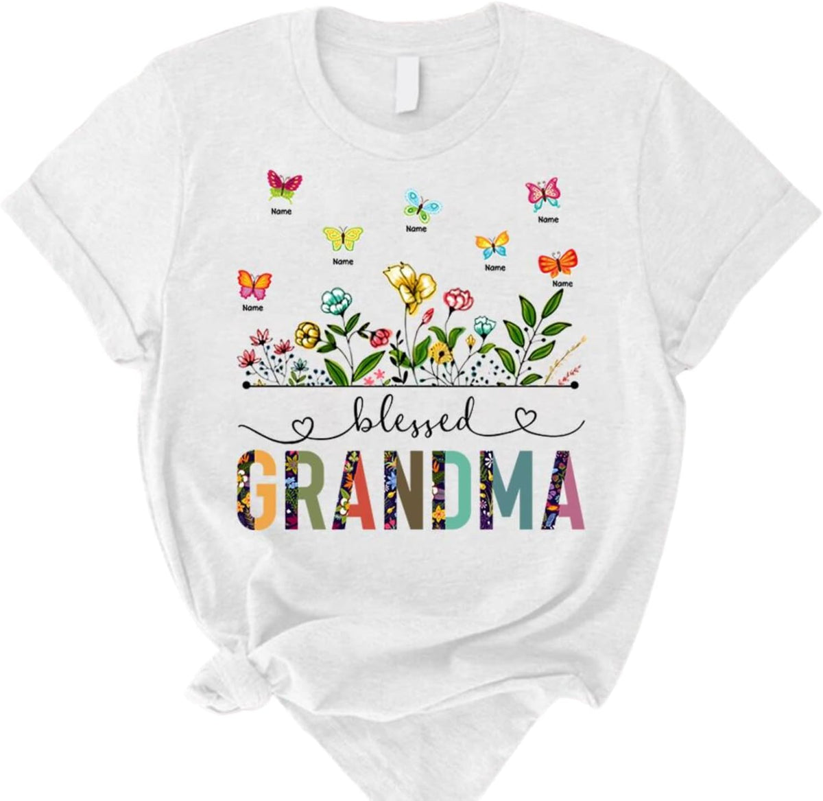 Personalized Grandma Shirt, Custom Mom T-Shirt with Nickname and Kid's Name Shirt, Shirt for Women, Mother's Day, Birthday