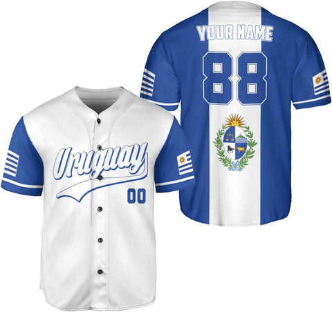 Leprints Personalized Uruguay Jersey, Uruguay Soccer Shirt Baseball Uruguay Flag Jersey for Men Women Country Shirts