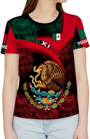 Mostprints Personalized Name Mexican Shirts for Men 3D, Customized Mexico Shirts for Men, Mexico Shirts for Women Mexico Shirt