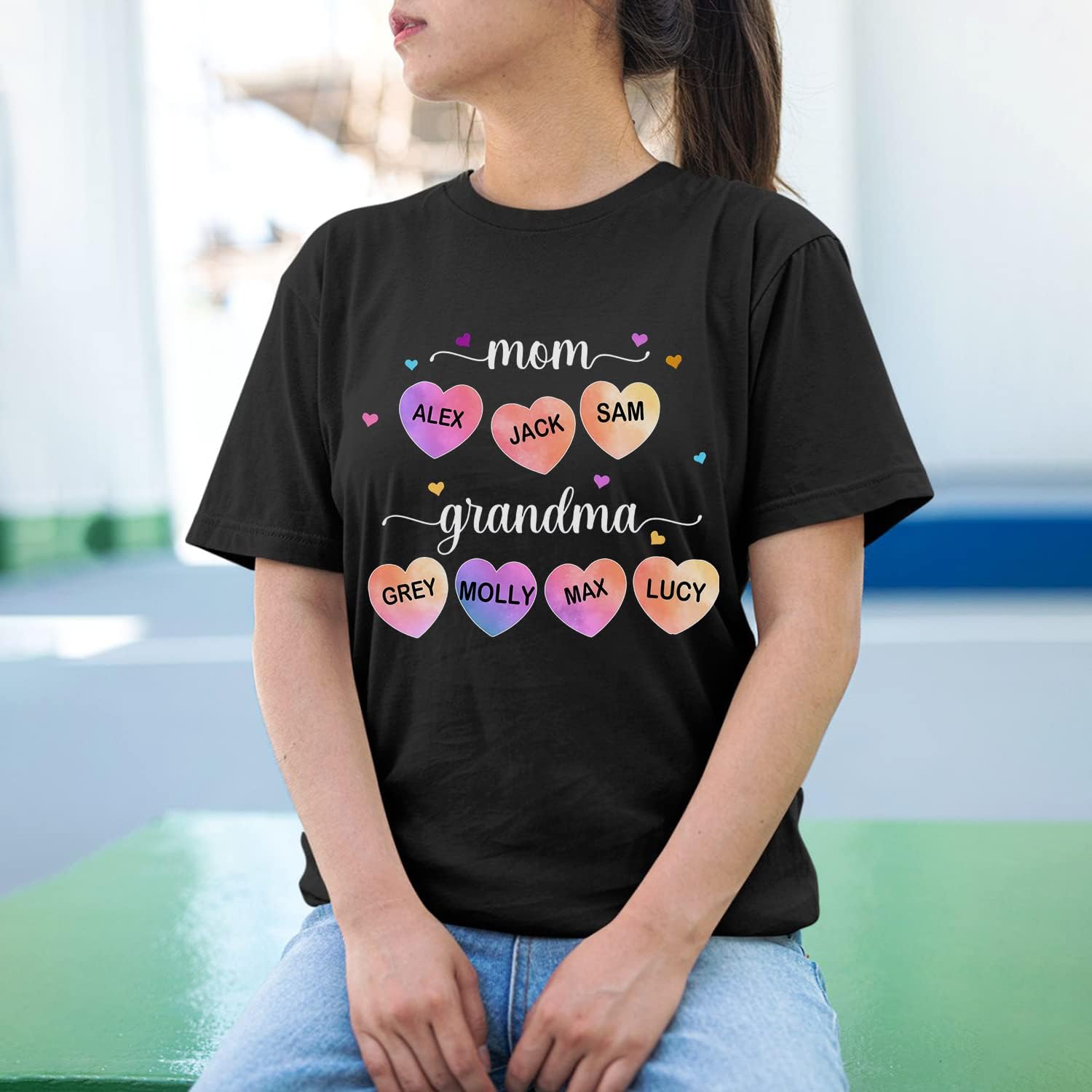Personalized Mother's Day Tee, Mom and Grandma Belong to Kids, Grandkids Names Shirt for Nana Mimi Mom Grandma Mamaw