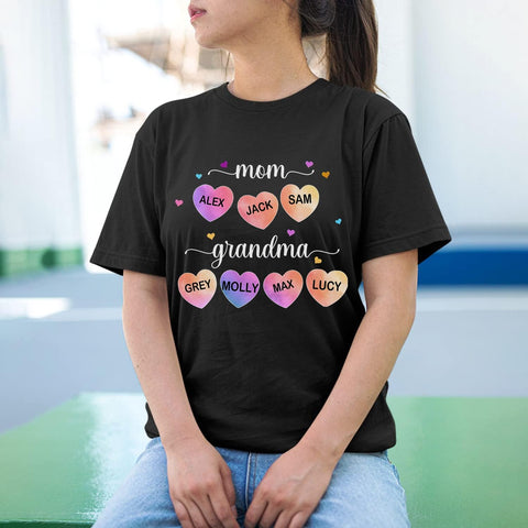 Personalized Mother's Day Tee, Mom and Grandma Belong to Kids, Grandkids Names Shirt for Nana Mimi Mom Grandma Mamaw
