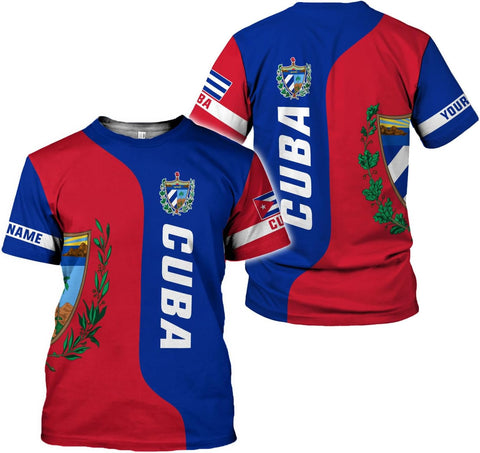 Ligthuy Personalized Name Cuba Shirt 3D, Cuban Tshirts for Men and Women, Cuba Flag Shirt, Sweatshirt, Hoodies, Zip Hoodies