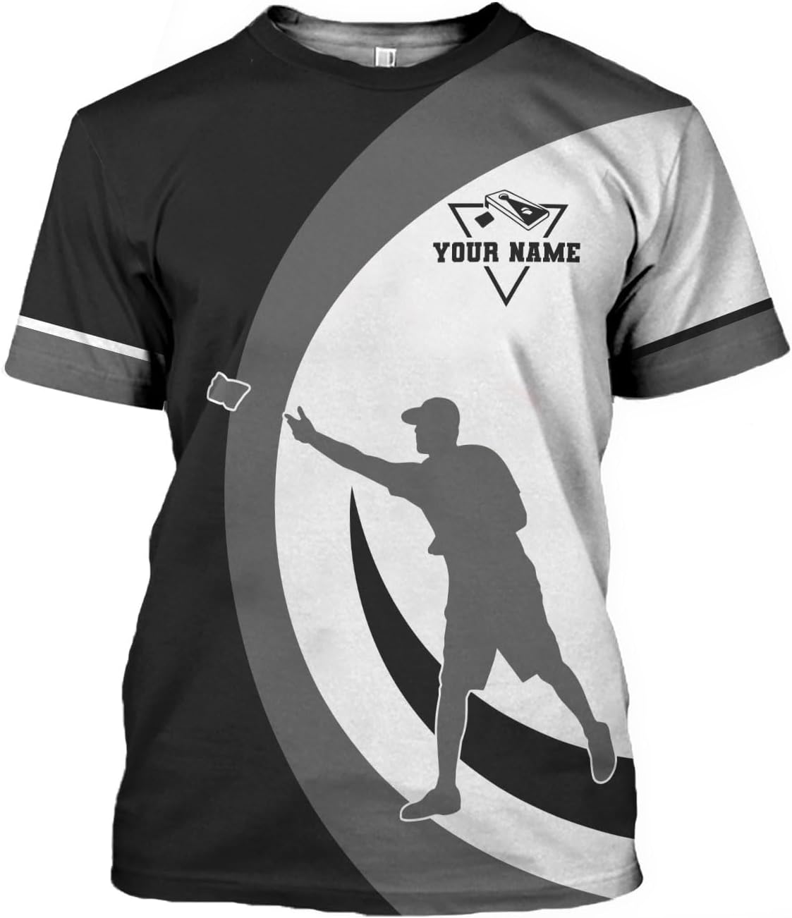 Personalized Cornhole Shirts 3D Over Print for Men & Women, Funny Cornhole Player Toss Sports T-Shirt for Team (CH 8)