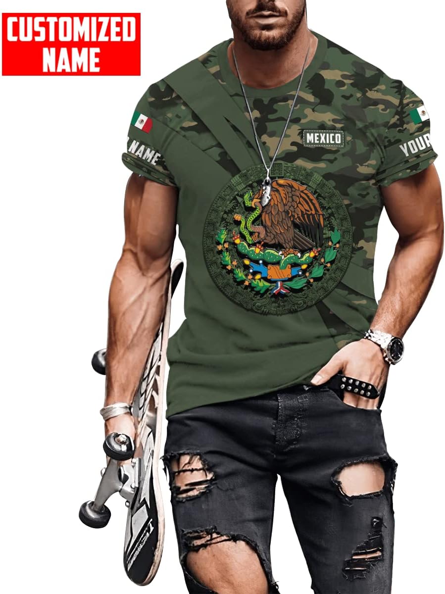 Customized Name Mexico Army, Mexico Hoodie, Custom Name Mexico Hoodies for Men Unisex Hoodie, T Shirt, Zip Up Hoodie, Sweatshirt for Men AD1054