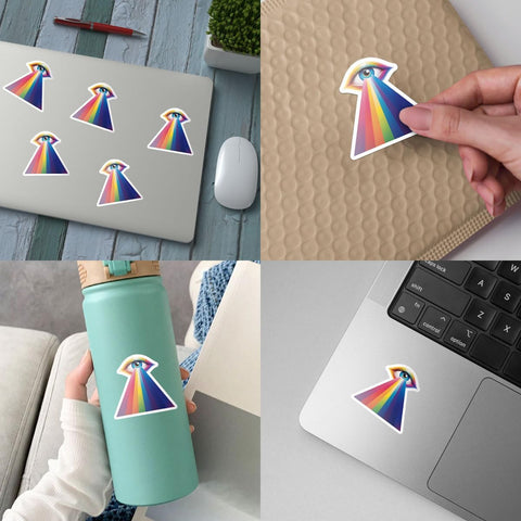 3PCS Eyes Rainbow LGBT 3" Sticker, Rainbow Gay Pride Sticker, Gay Stickers, LGBT, LGBTQ Pride Stickers for Laptop Water Bottle Car Phone Helmet Window Kindle Notebook