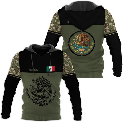 Mostprints Personalized Name Mexican Hoodie 3D, Customized Mexican Hoodies for Men, Unisex Mexico Hoodie,Mexico Hoodies for Men