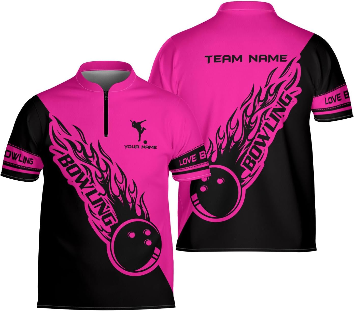 Ligthuy Personalized Bowling Jersey 3D, Bowling Shirts for Team, Bowling Shirt Unisex for Men Women, Bowling Shirts for Men