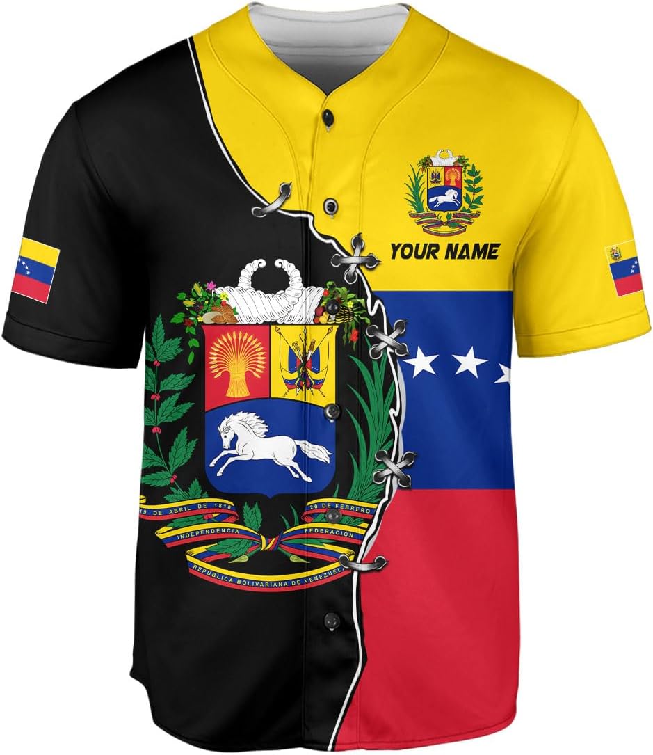Parvii Personalized Venezuela Baseball Jersey, Camisa De Venezuela, Venezuela Shirt, Venezuelan Jersey Venezuela Shirts Men