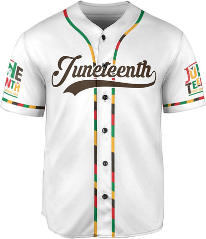 AOVL Custom Juneteenth Baseball Jersey Shirt Flag Independence Day Freeish Since 1865 Black History Month Pride Freeish Shirt
