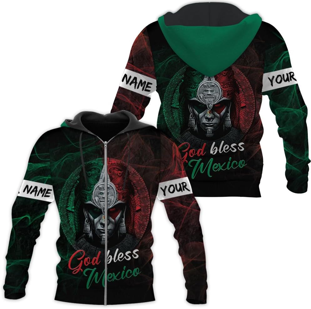 RoyalBro Personalized Mexico Shirts, Camisas De Mexico, Mexico Shirts for Men, Mexican Flag Jersey Shirt Mexico 3D Shirt